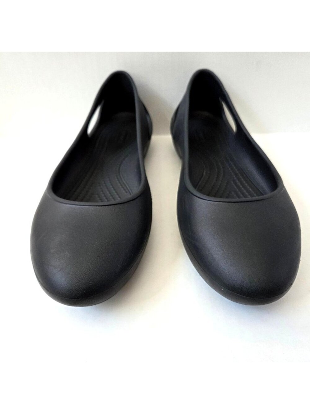 Crocs Shoes Womens 11 Black Laura Ballet Flats Comfort Cut Outs Lightweight